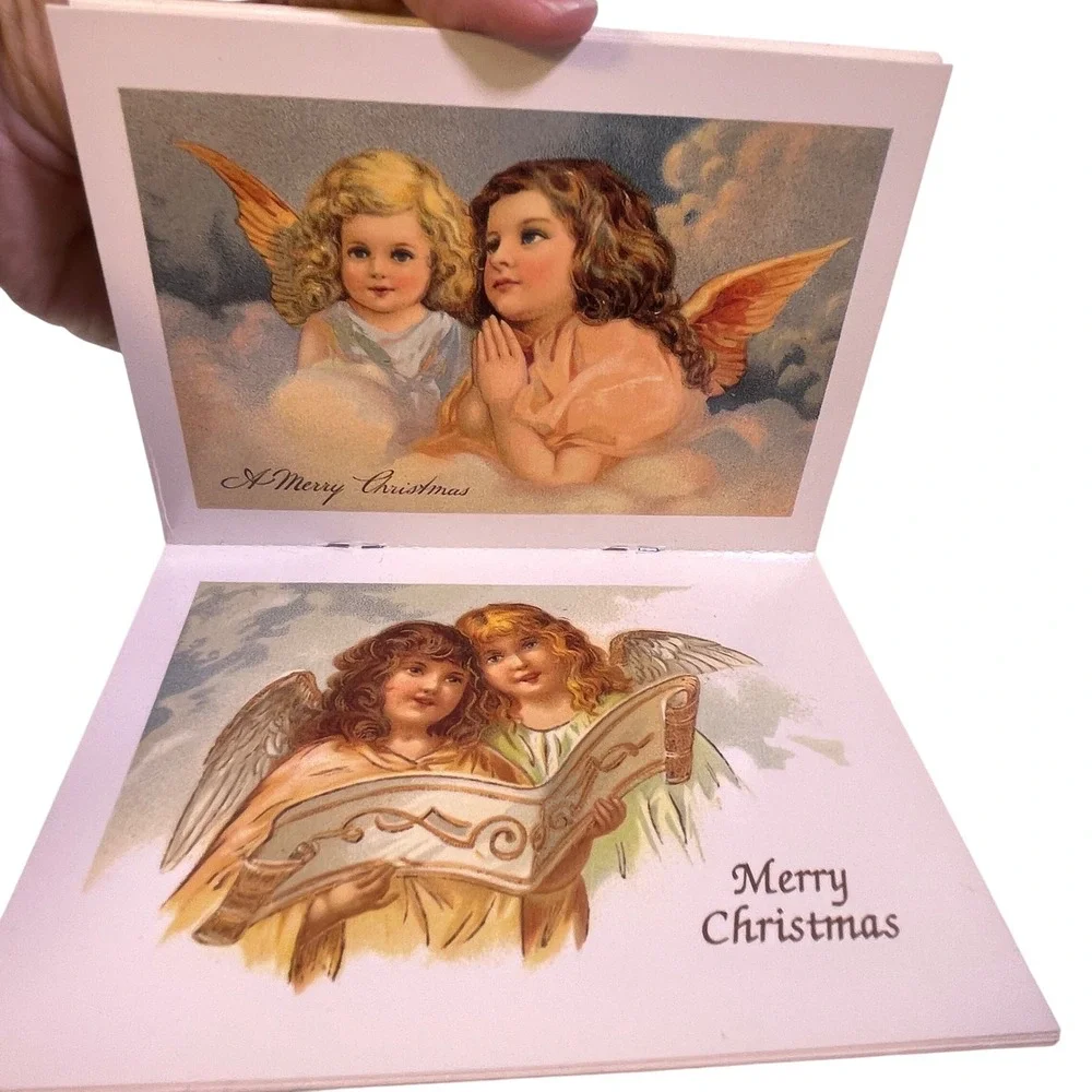 Dover Six Christmas Angels Cards Maggie Kate OS Cream Excellent Vintage Style